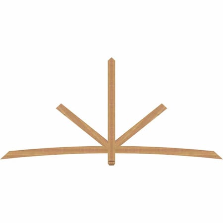 Ekena Millwork Alberta Timber Gable Bracket, Western Red Cedar, 108"W x 49"H x 1 1/2"D x 3 1/2"F, 11/12 Pitch GBW108X49X0204ALB00SWR